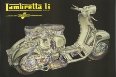 Lambretta LI. Diagrama en Corte